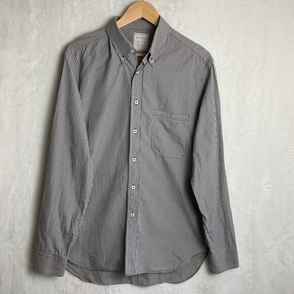 Billy Reid Button Up Dress Shirt Long Sleeve Pure Cotton Med - Picture 2 of 8